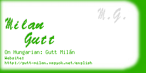 milan gutt business card
